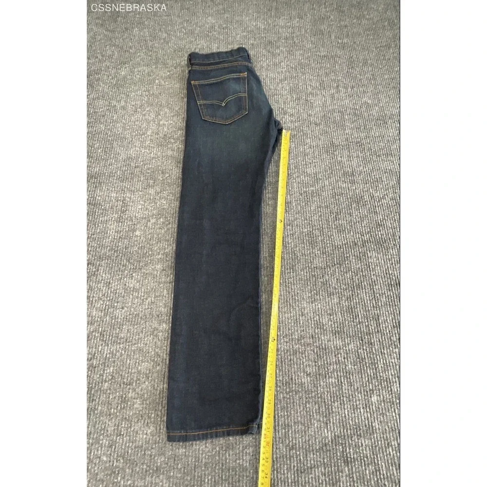 Levi's Men's 505 Regular Fit Straight Leg Jeans Dark Wash Indigo Blue Sz 31x32
